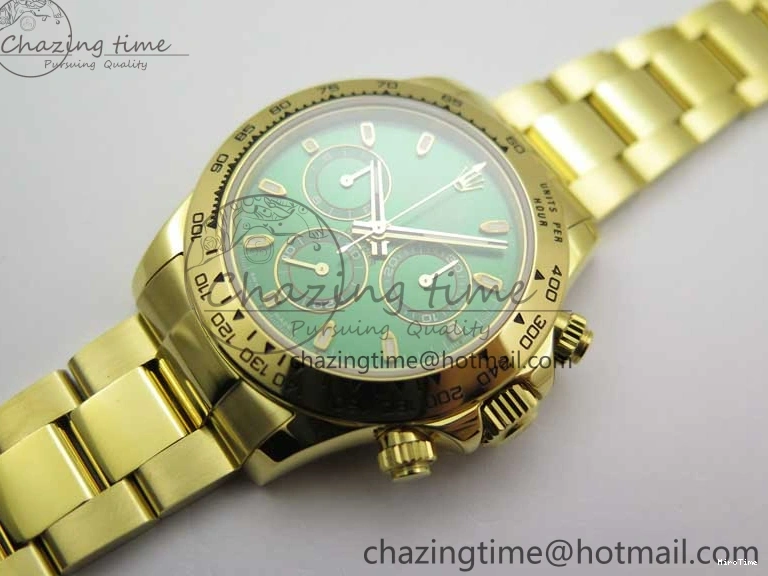 MiroTime 0302 Minimalist Daytona YG KKF 1:1 Best Edition 904L Steel Green Dial on YG Bracelet A 2451